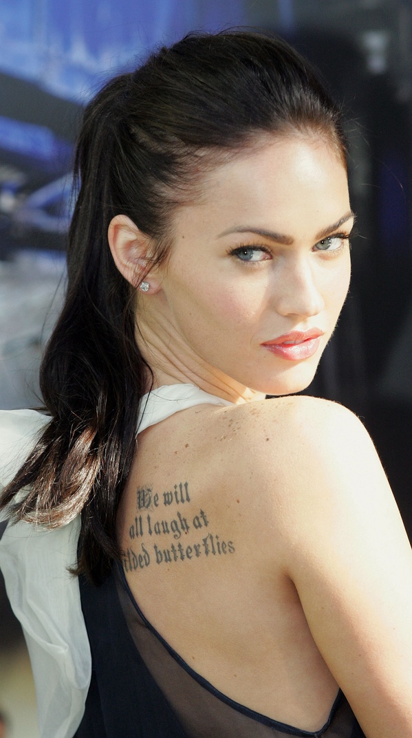 small tattoos for girls on shoulder. Letter girls tattoos on shoulder
