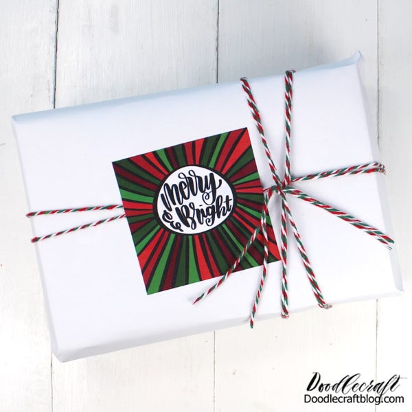 These aren't paper stickers, they are vinyl...so they are tough! They work great over layers of twine or even on a package you are sending through the mail. They are sure to make the holiday packages merry and bright!