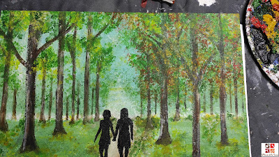 pintando un bosque