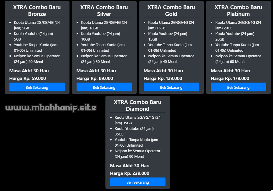 Tembak Paket XL Combo Baru Tembak Paket XL Combo Baru