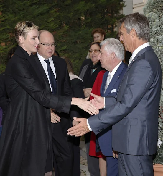 Prince Albert II of Monaco and Princess Charlene of Monaco attends parcels distribution at the Monaco Red Cross headquarters 