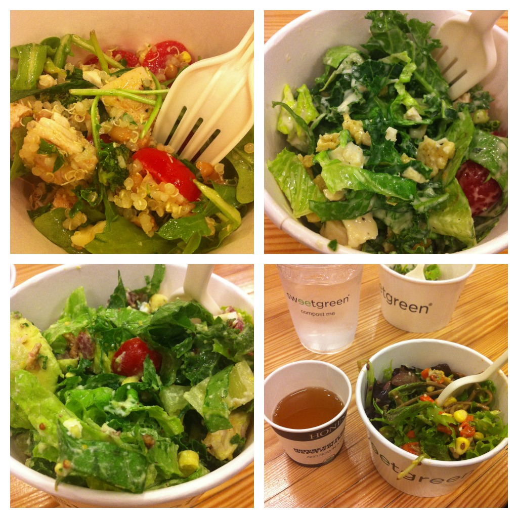 the Earth Bowl served with Lemon Tea, the Kale Caesar served with Green