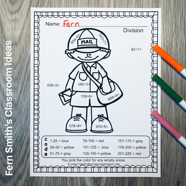 Click Here to Download this Color By Number Divide 3-Digit Dividend by 1-Digit Divisor Careers - Community Helpers Worksheet Resources Bundle for Your Classroom Boys and Girls Today!