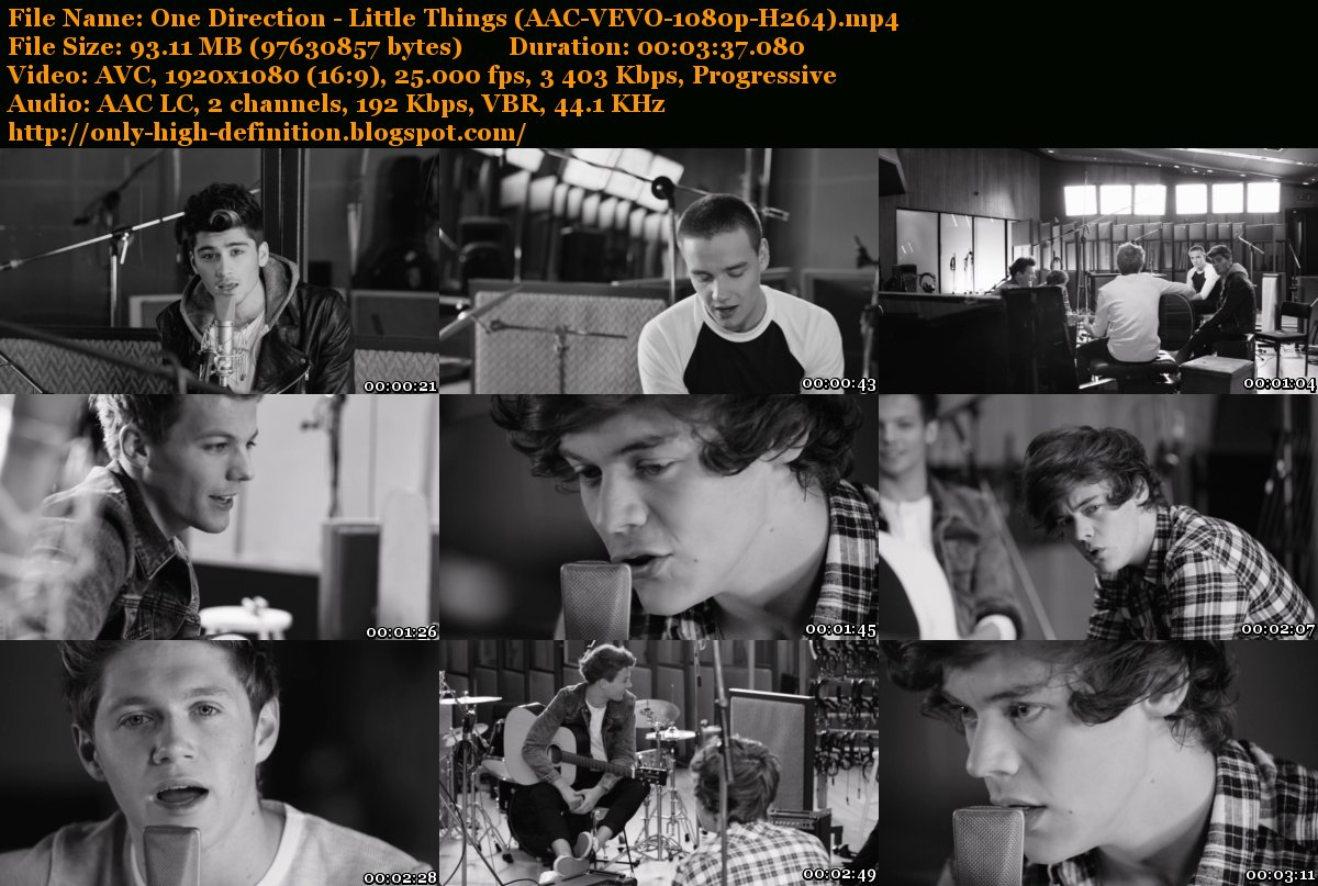 Only High Definition One Direction Little Things (AACVEVO1080pH264)