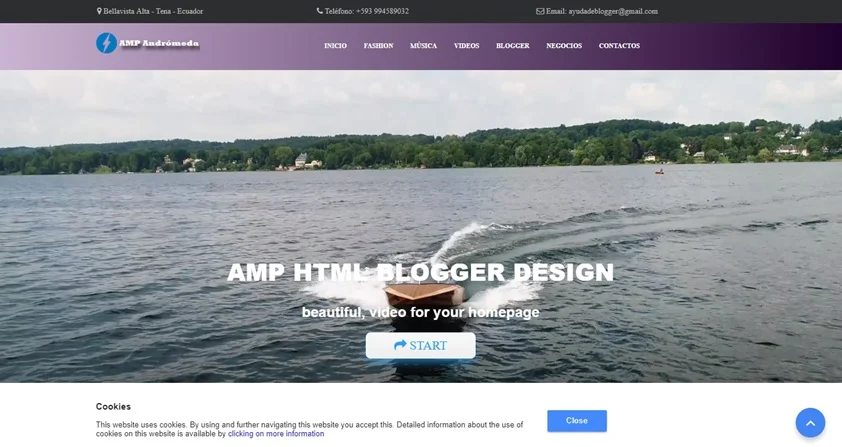 Amp Andromeda - Premium Amp HTML Blogger template