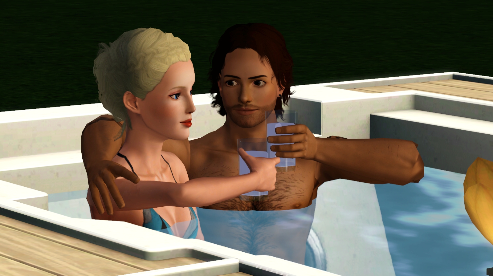 Mypalsims Poses For Sims 3 Hot Tub Pose Pack