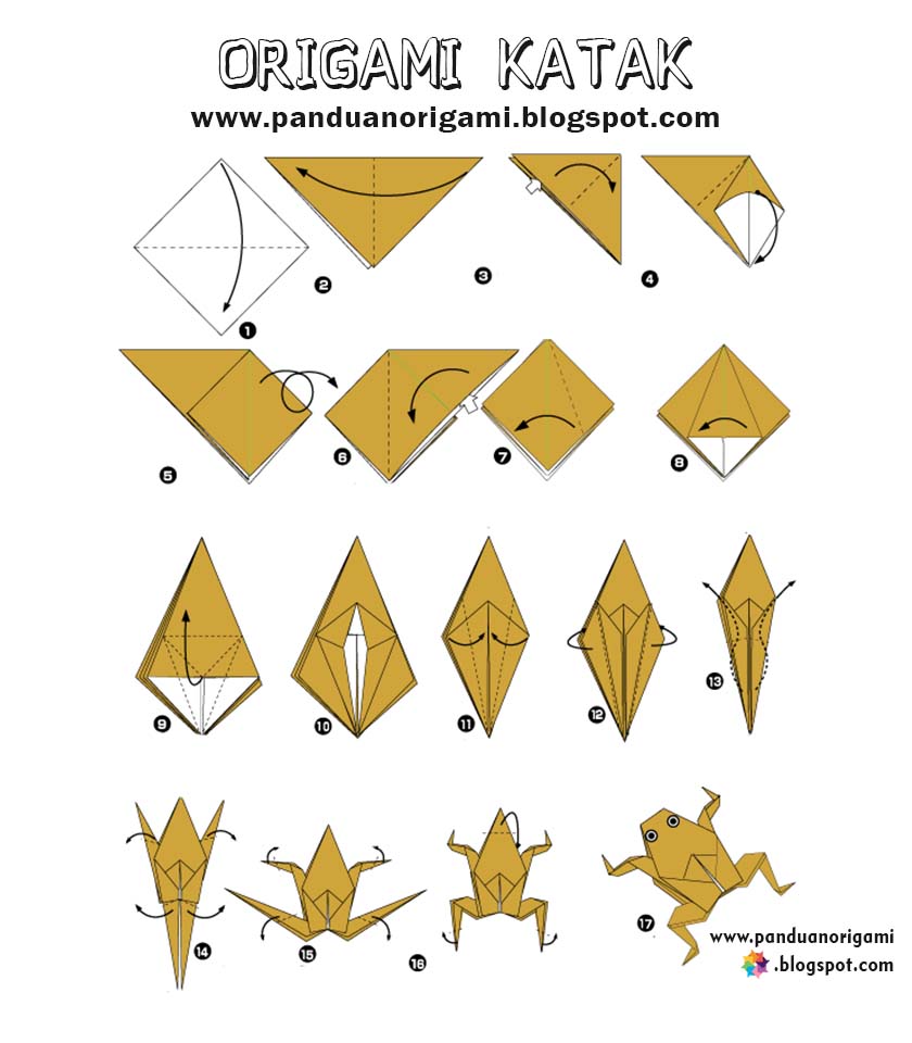 Panduan Membuat Origami  Katak Lucu  Panduan Belajar 