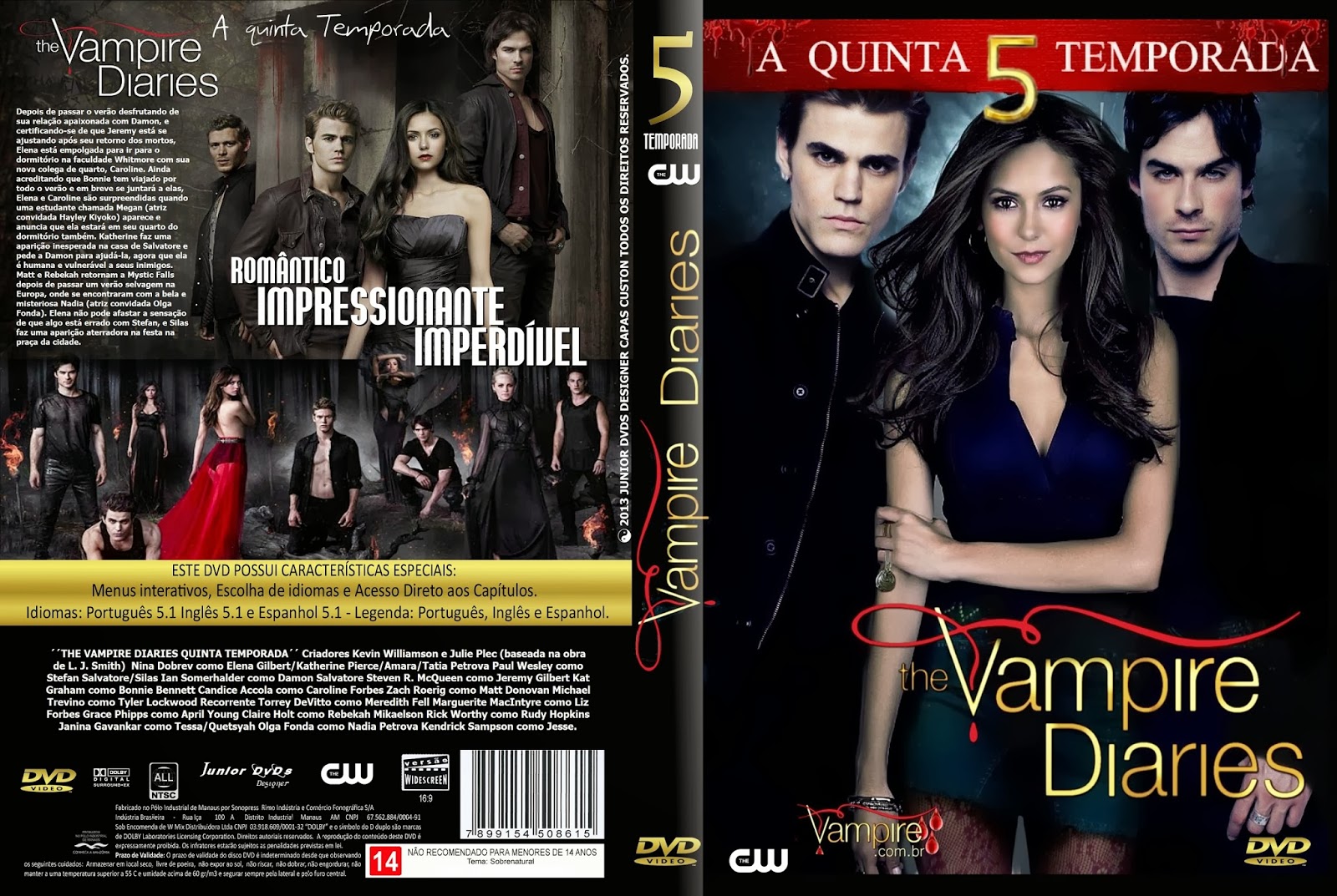 Diários De Um Vampiro: 1° A 8° Temporada Em Dvd (dublado