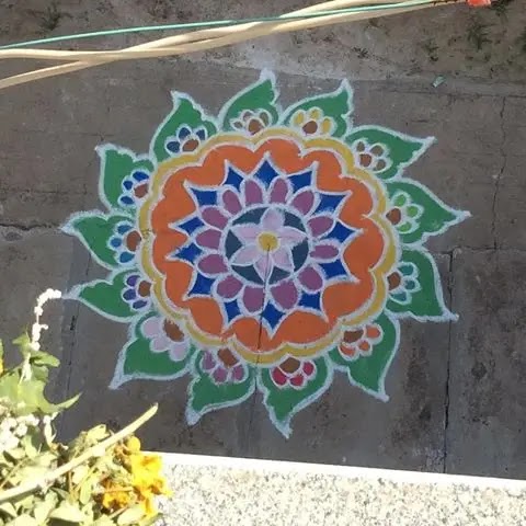 Colour full muggulu design Fancy-for-Sankranti-muggulu-pattern-in-2020