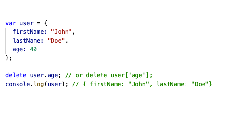 Delete Object property in Javascript