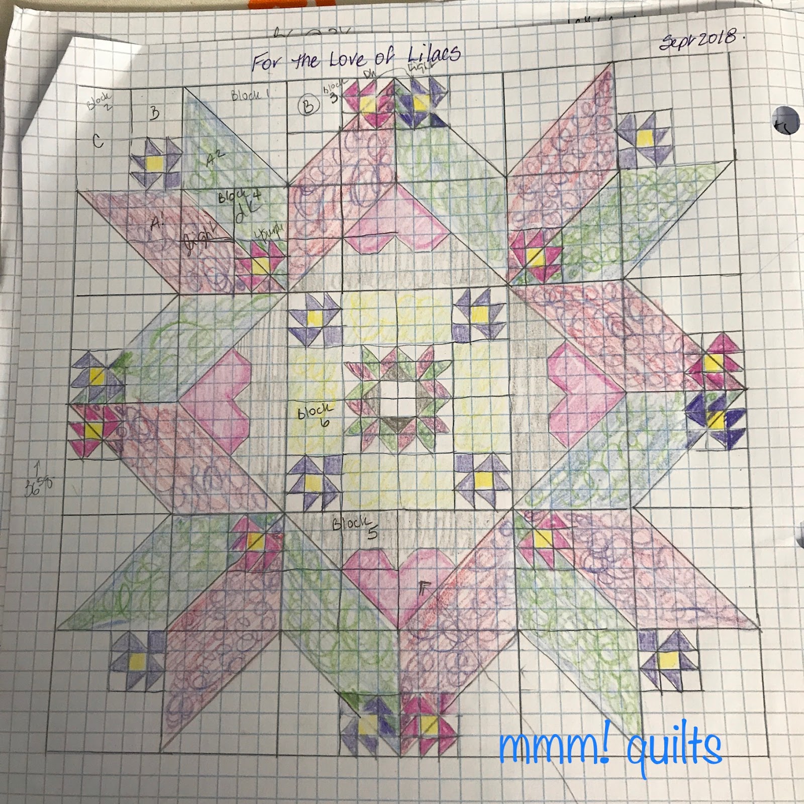 How to Quilt an Arc Flower Motif with a Quilting Ruler and Without - Color  By Number Quiltalong Week 11