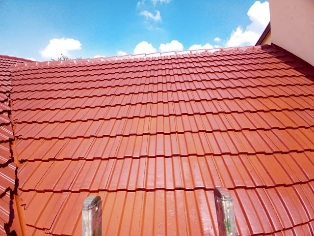 Tile roof waterproofed and painted