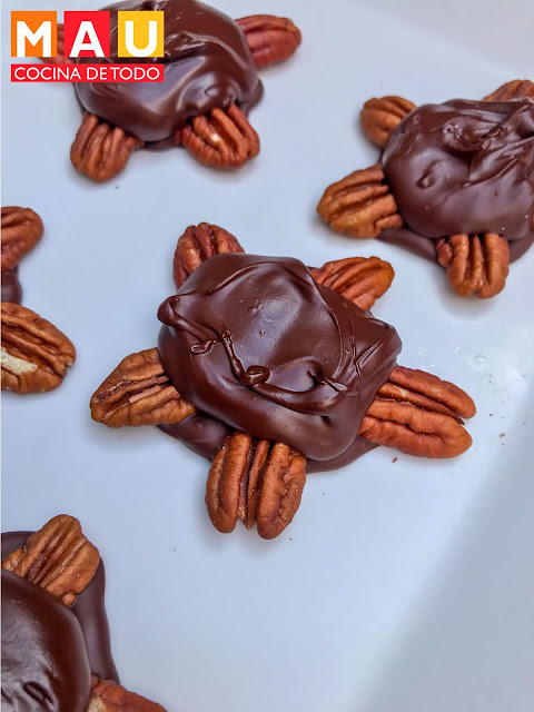 tortugas de chocolate caramelo facil receta mau cocina de todo