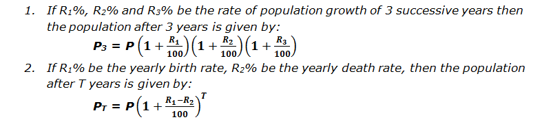 Some other formula of population growth
