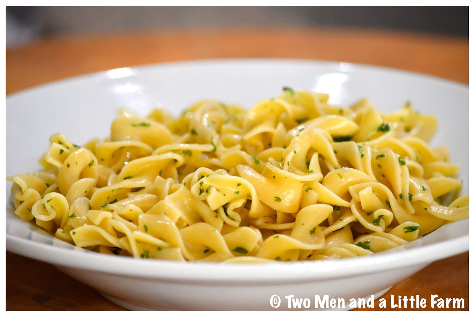 Two Men and a Little Farm BUTTERED EGG NODDLES WITH HERBS