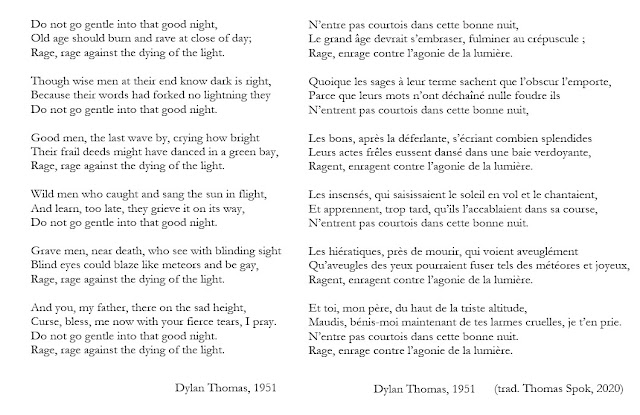 Do not go gentle de Dylan Thomas poème et traduction