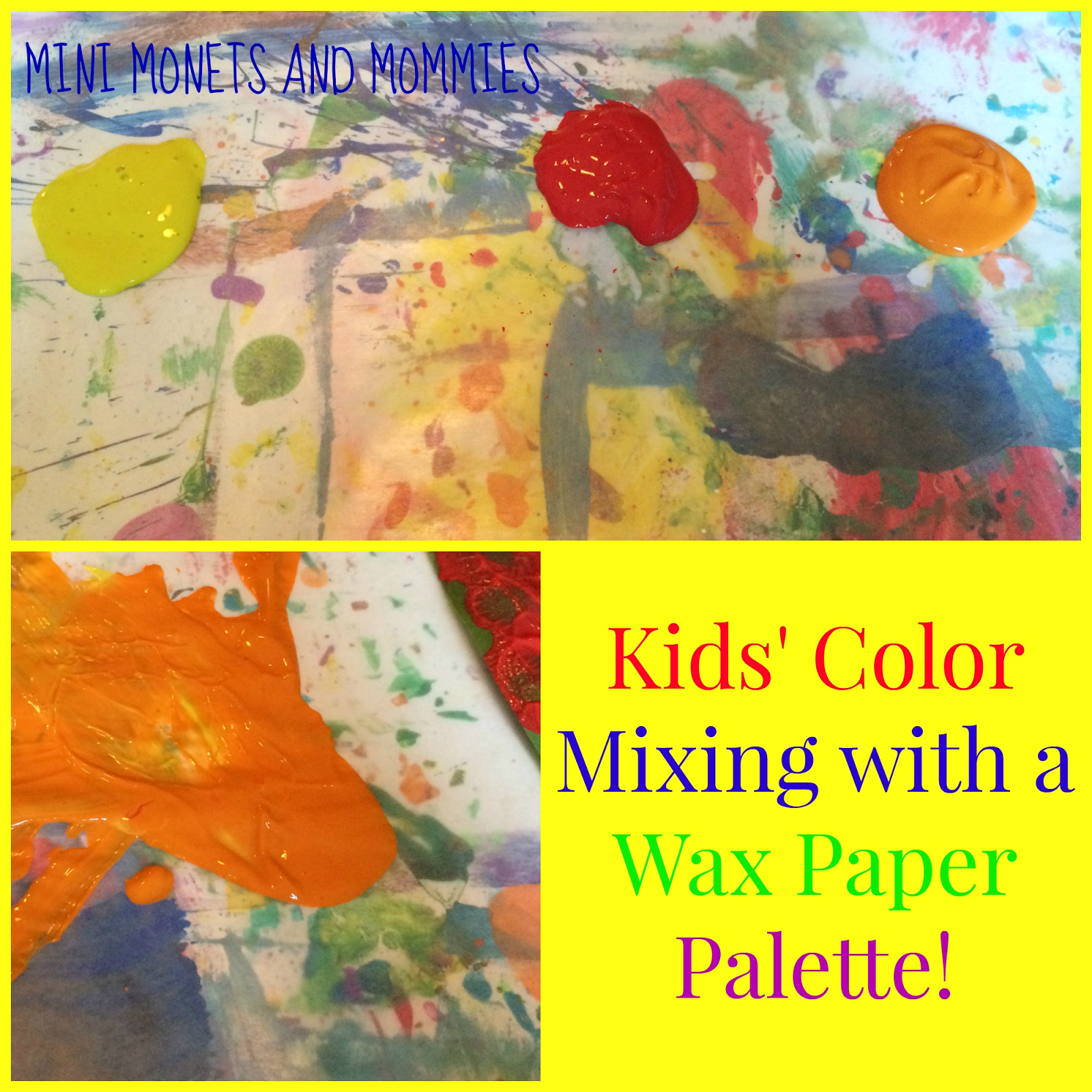 Mini Monets and Mommies: DIY Paint Palette for Kids' Art Activities