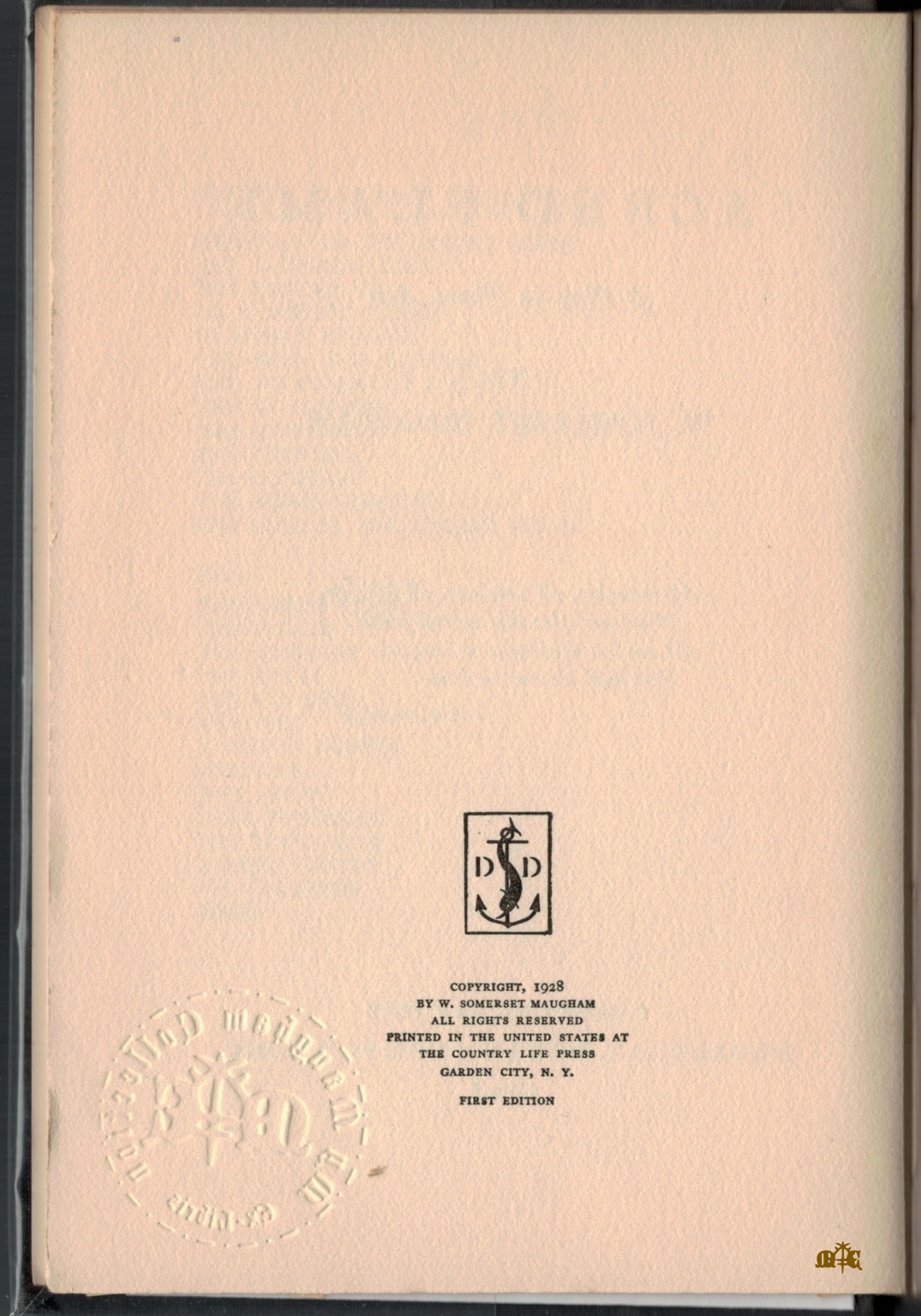 copyright of The Sacred Flame 1928