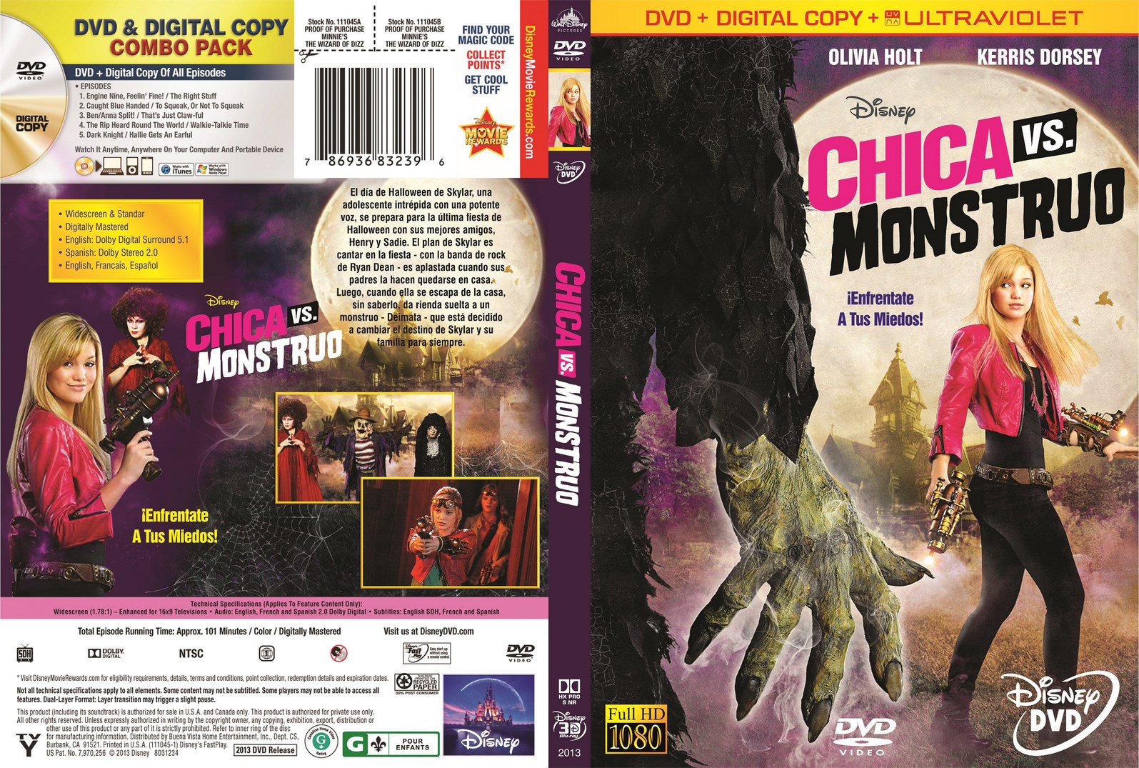 CARATULAS GRATIS DVD CHICA VS MONSTRUO