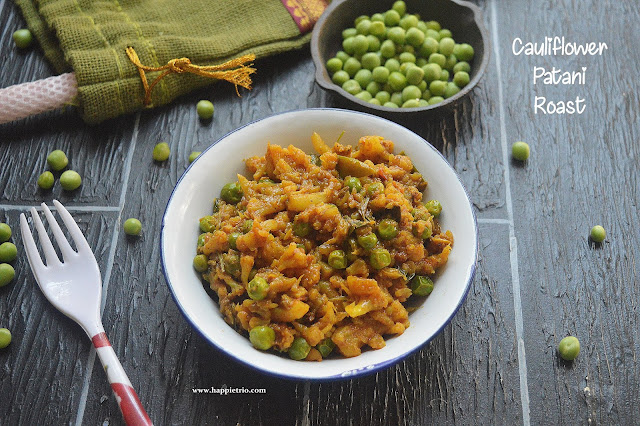 Chettinad Cauliflower Green Peas Roast Recipe | Cauliflower Patani Roast