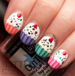 cupcake nail birthday nails canvas