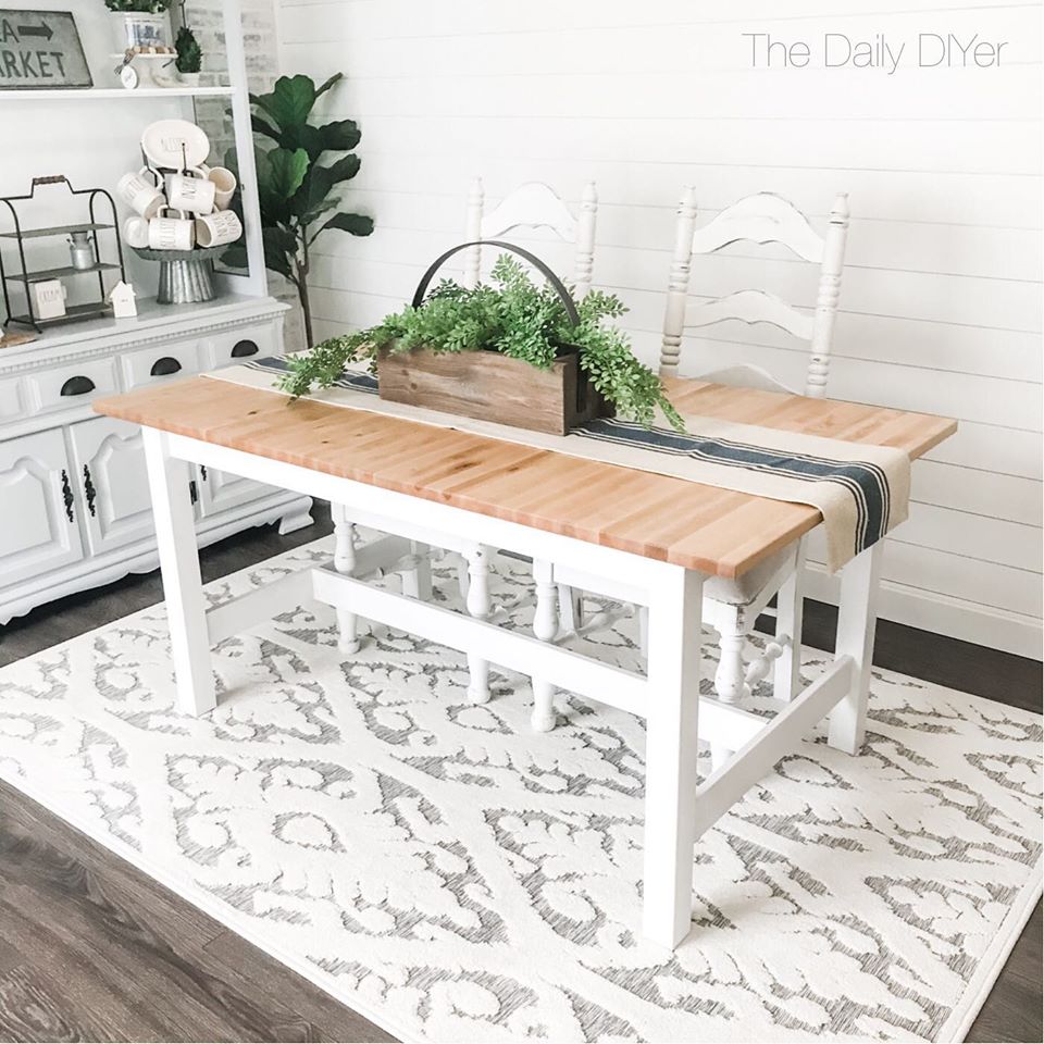 The Daily DIYer IKEA HACK Farmhouse Table
