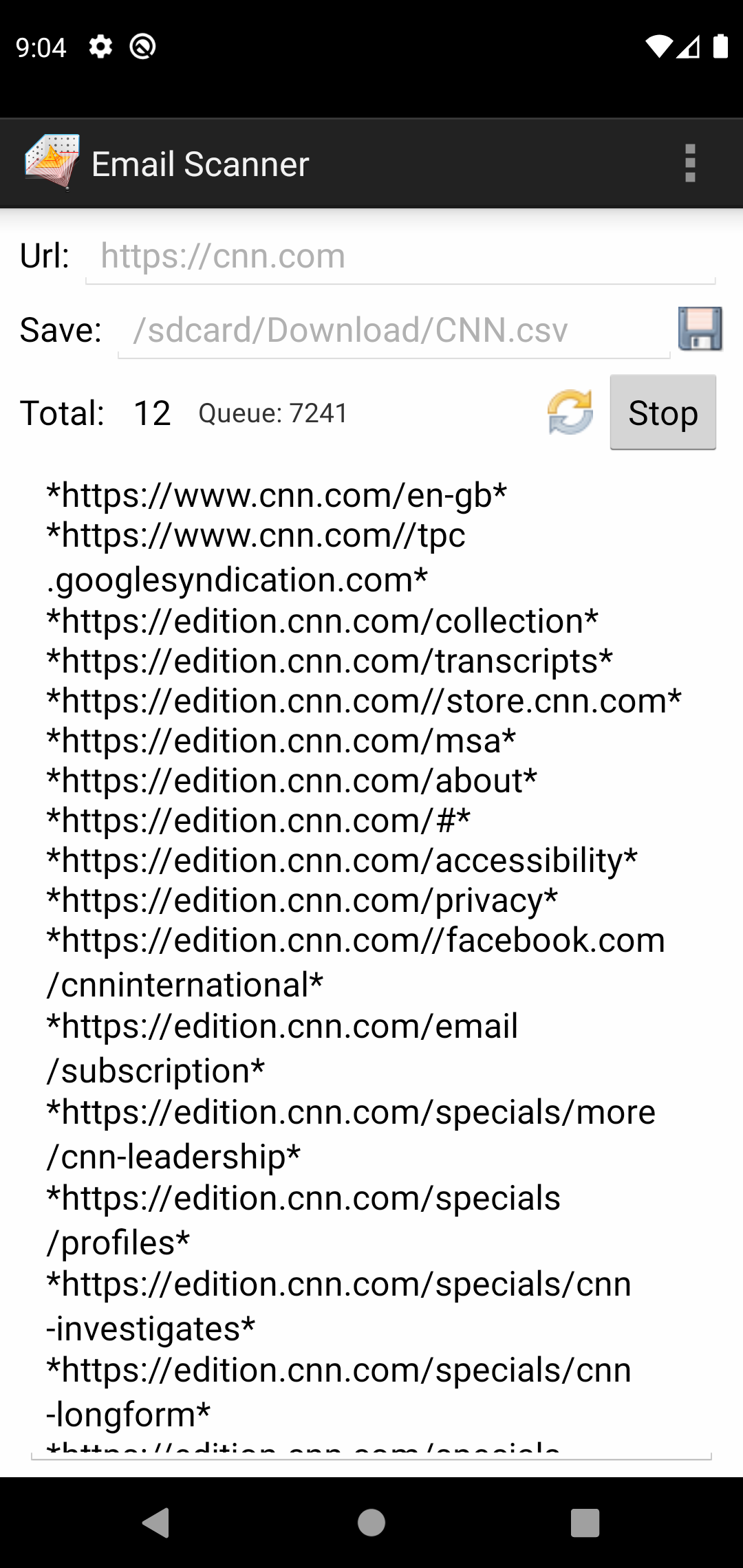 Email Scanner (email hunter) for android