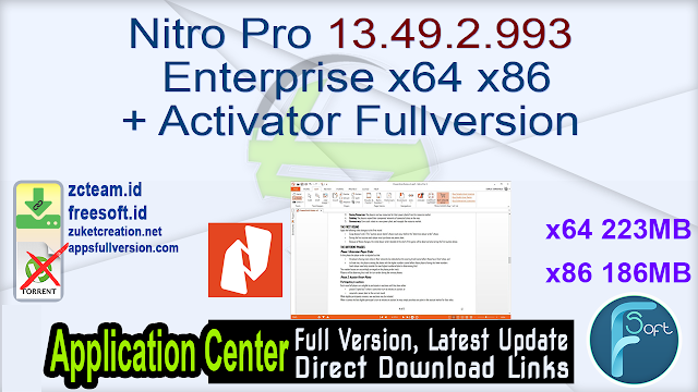 Nitro Pro 13.49.2.993 Enterprise x64 x86 + Activator Fullversion