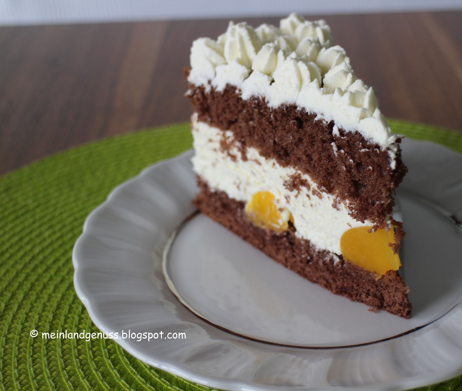 mein Land und Gartengenuss PfirsichMelbaTorte