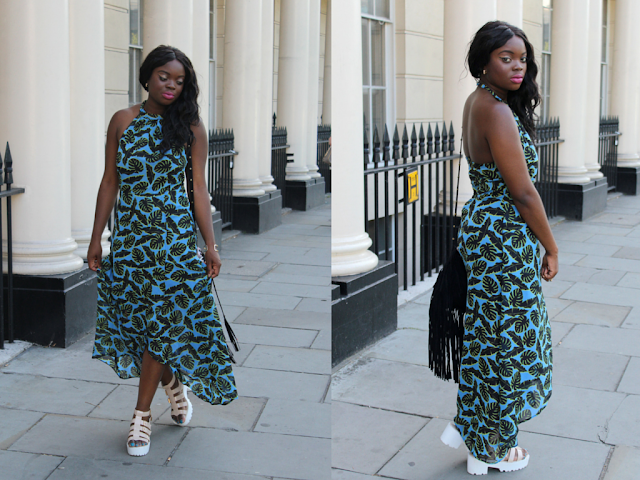 PRIMARK LEAF PRINT MAXI DRESS