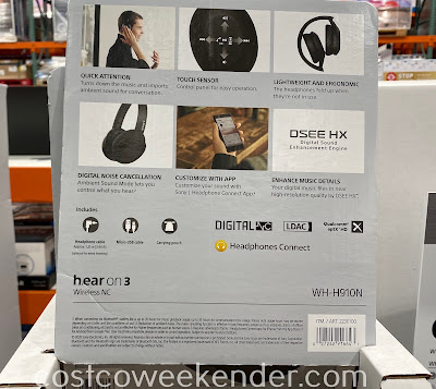 Costco 2230100 - Sony WH-H910N Noise Cancelling Headphones: great for any music lover