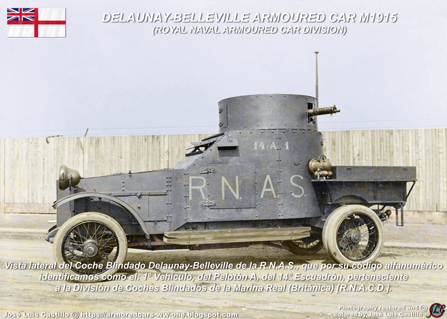 Armored Cars in the WWI British DelaunayBelleville Armoured Car M1915
