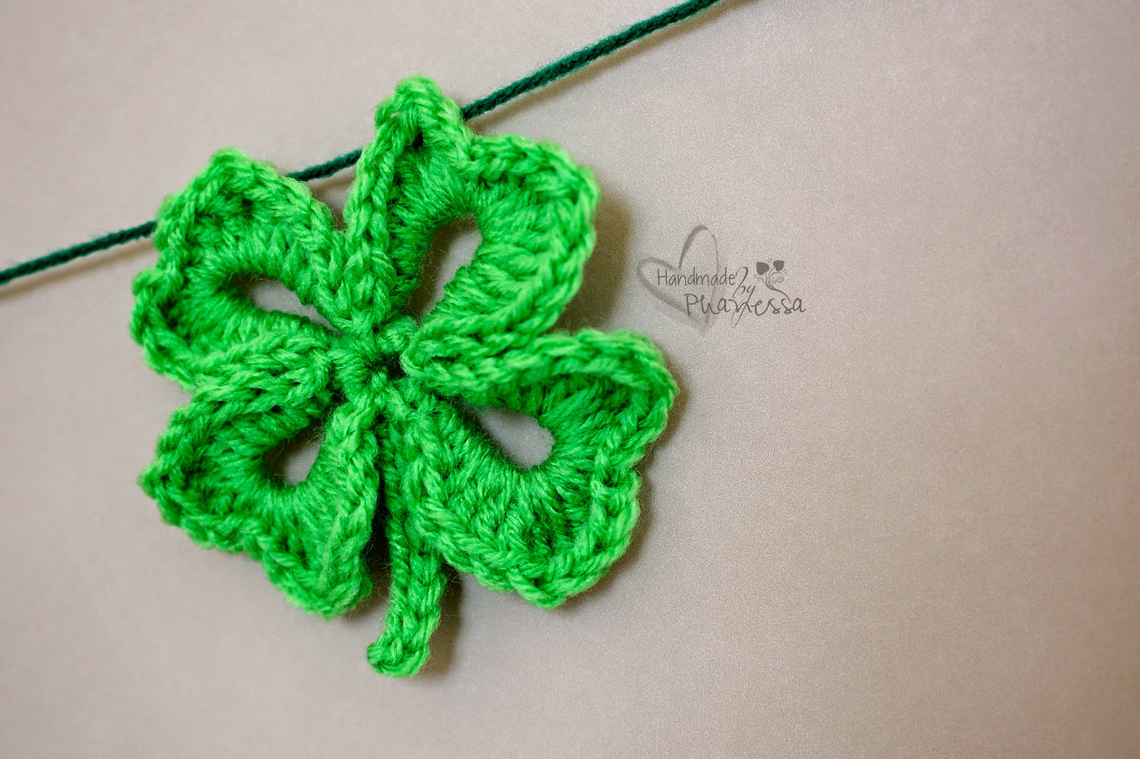Handmade by Phanessa Crochet Four Leaf Clover
