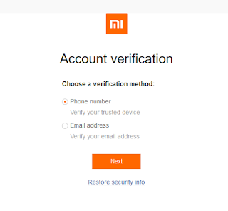 how to reset mi account without phone number