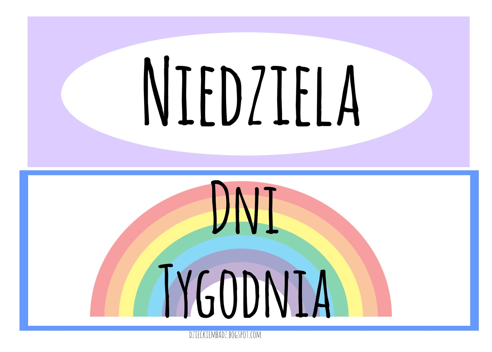 Dzieckiem Badz Nauka Nazw Dni Tygodnia I Miesiecy