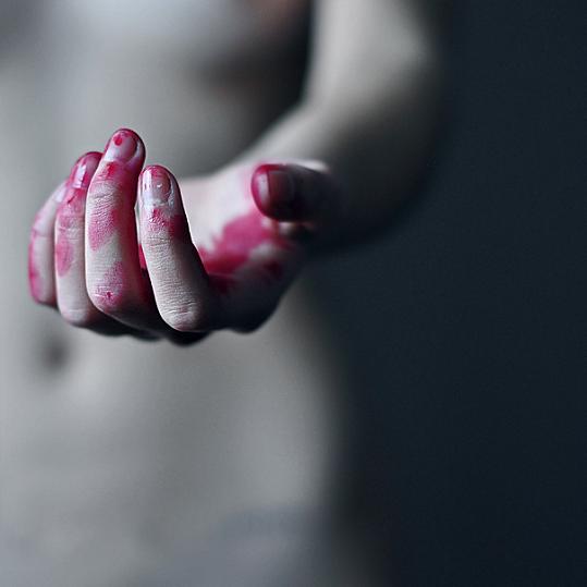 lissy alle fotografia sangue machucado garota