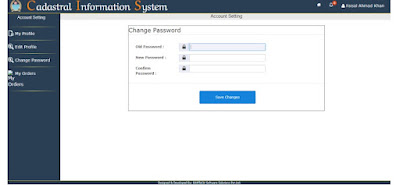 change password-online land record informtion in Jammu and Kashmir.