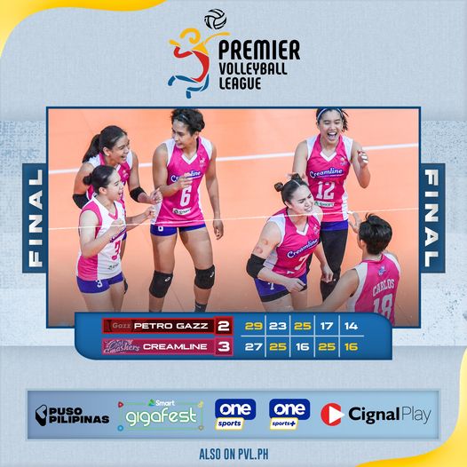 PVL Creamline def. Petro Gazz, 32 Game 1 Semifinals (Aug. 8, 2021