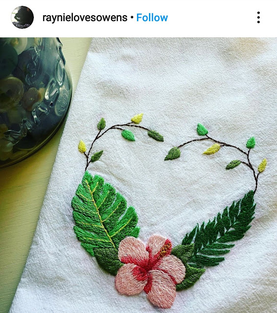 hibiscus embroidery