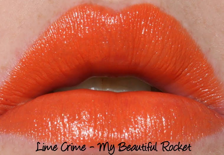 Lime Crime My Beautiful Rocket Lipstick Swatch