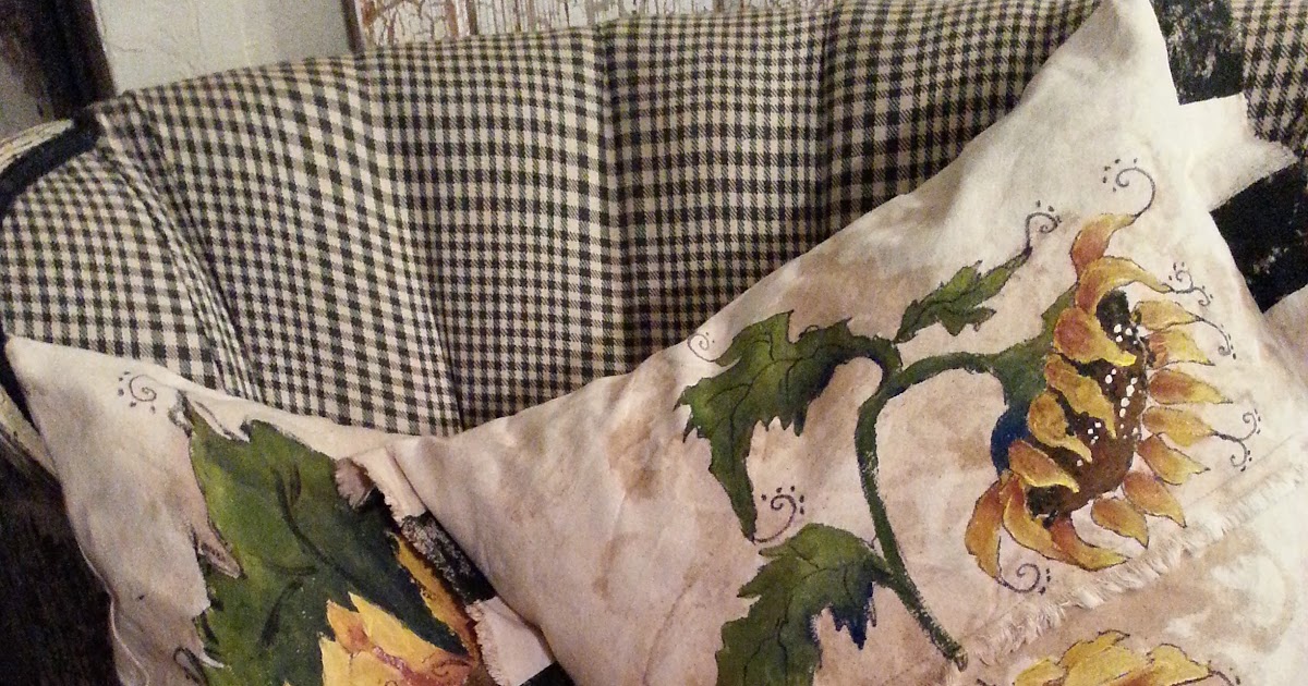 SK On Elderberry Painted Canvas Pillow Talk with SK