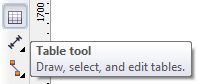 Mengenal bagian CorelDRAW - Table Tool