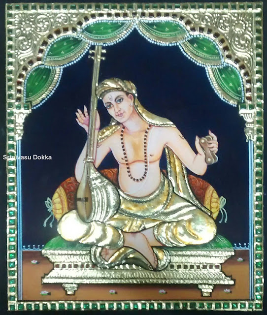 Heritage of India Thyagaraja Swamy Thanjavur painting in my collection on the occasion of 174th