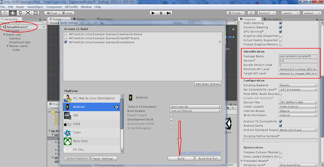 cara build dan settingsapk diunity