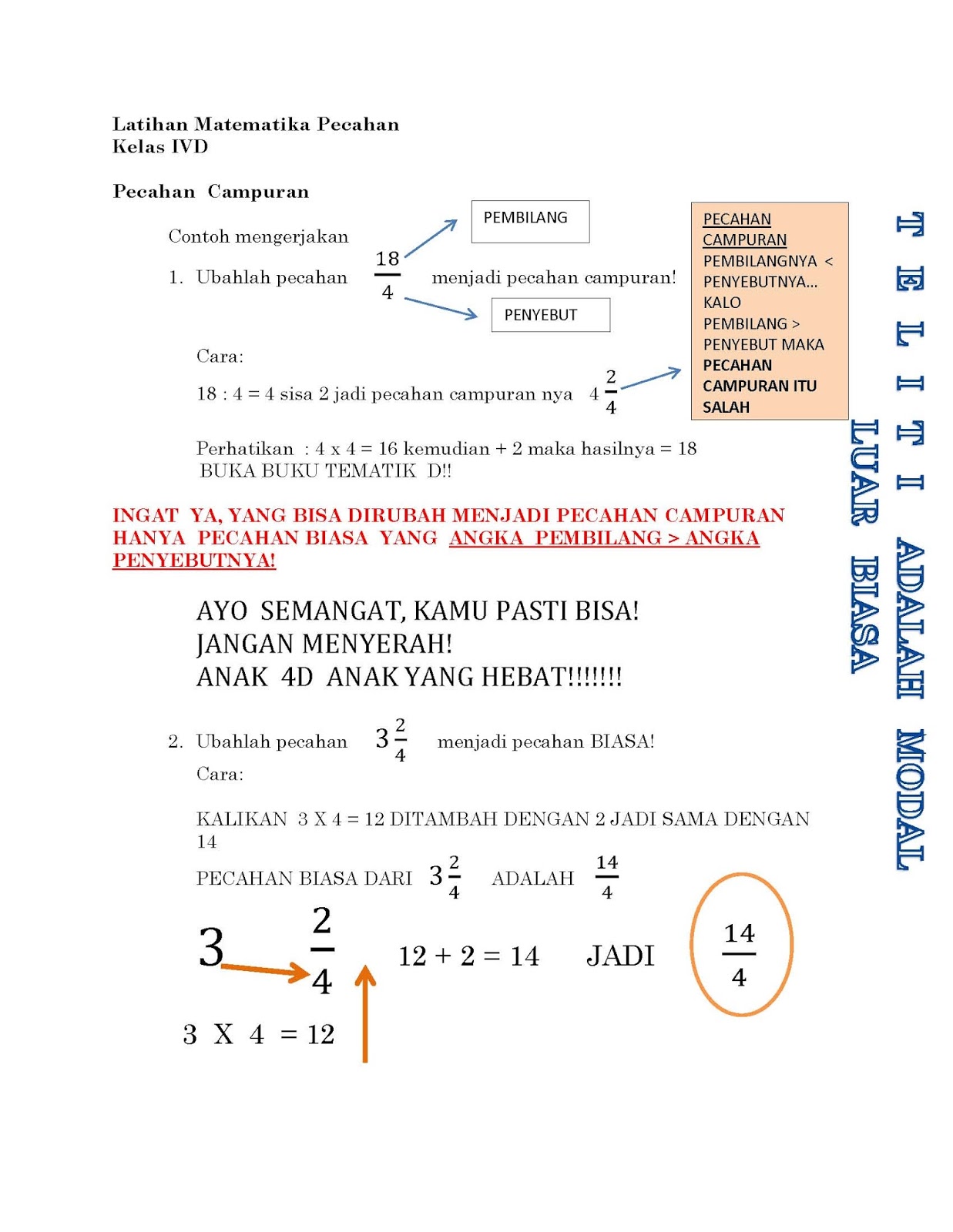 latihan Math Tema 5 Subtema 2