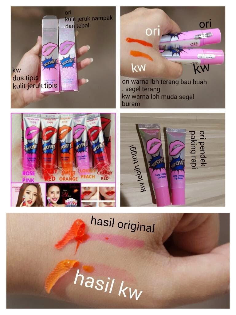 Cara Membedakan MONOMOLA LIP TATTOO asli dengan yang PALSU