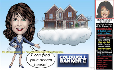 Coldwell Banker Caricature Business Card Ad