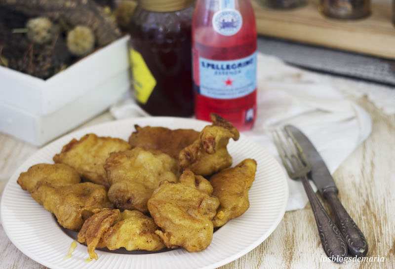 Solomillo de cerdo en tempura con miel