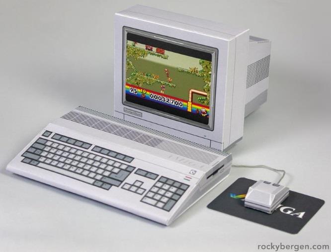 Amiga 500 Personal Computer Paper Model By Rocky Bergen