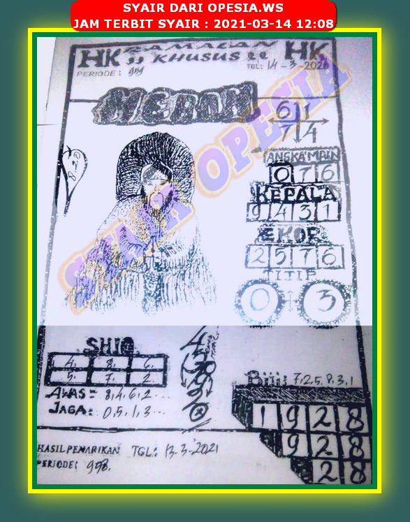 Forum Syair Hongkong 14 Maret 2021 Royal Syair